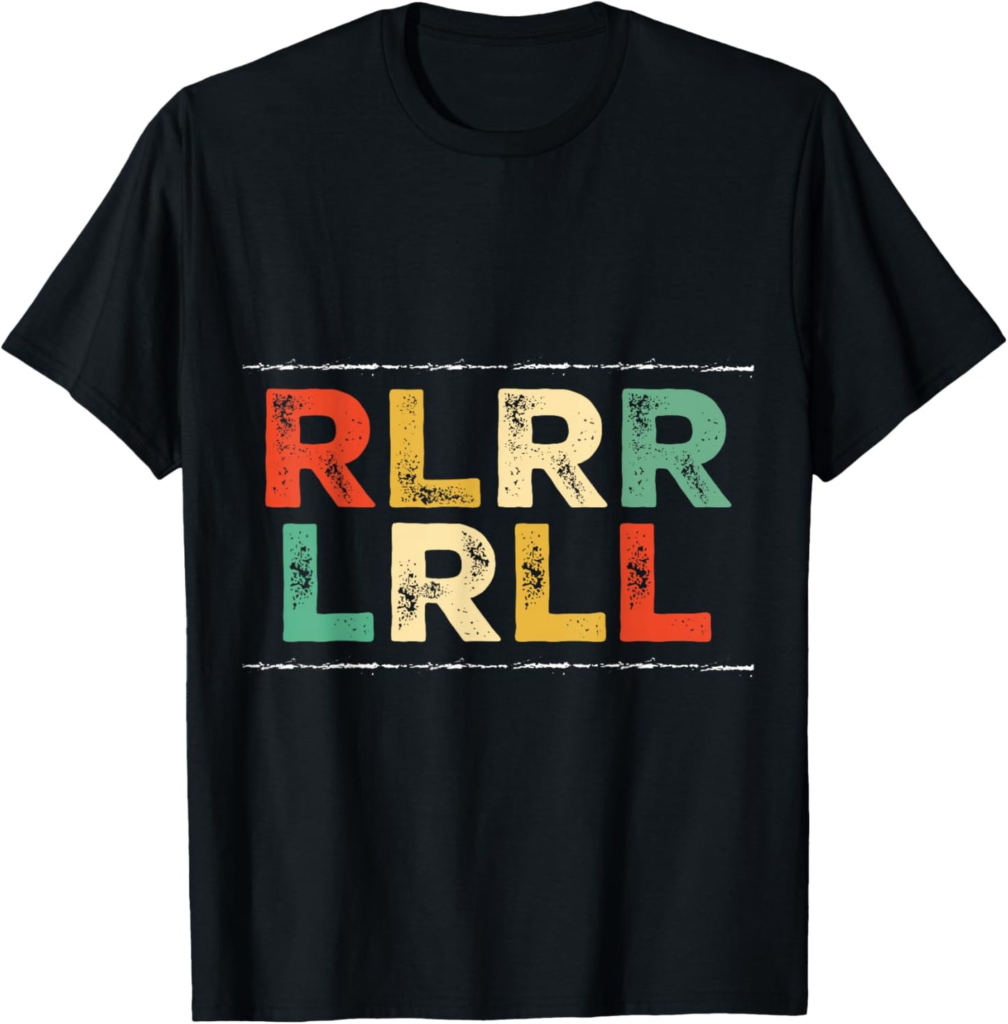 Drummer RLRRLRLL Motif Musique rétro T-Shirt - T-Shirt | Black