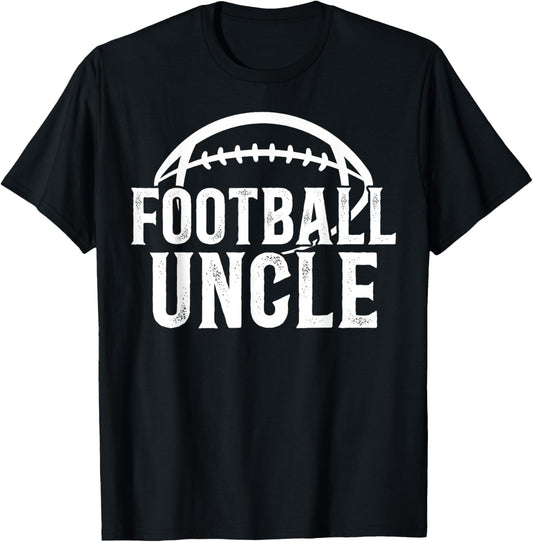 Football Uncle Of A Football Player Uncle T-Shirt - T-Shirt | Black