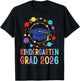 Kids Kindergarten Grad 2026 Graduation Graduate Space T-Shirt - T-Shirt | Black