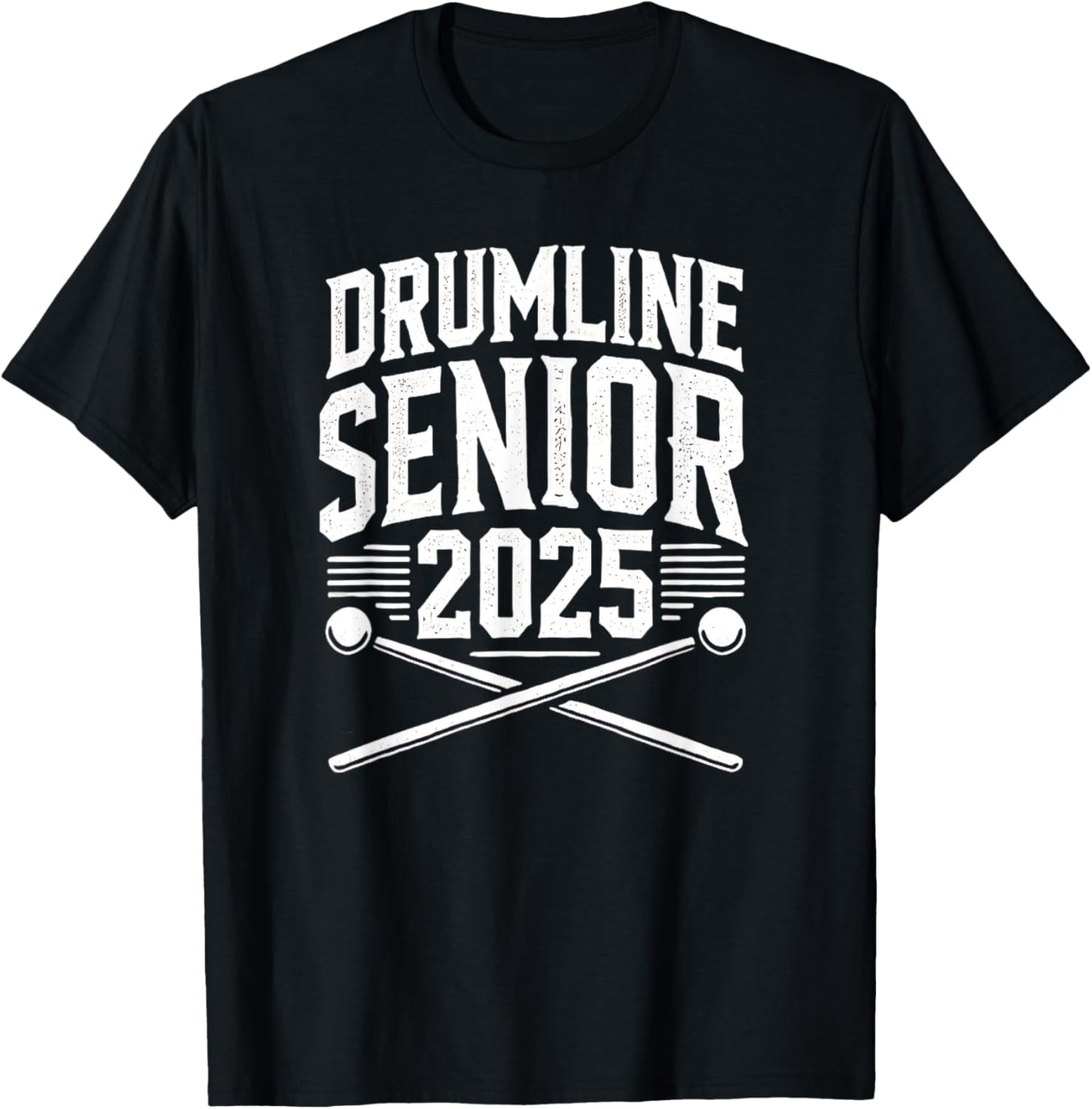 Drumline Senior 2025 High School Marching Band T-Shirt - T-Shirt | Black