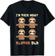 I'm This Many Sloths Old Sloth 4th Birthday 4 Years Old Bday T-Shirt - T-Shirt | Black