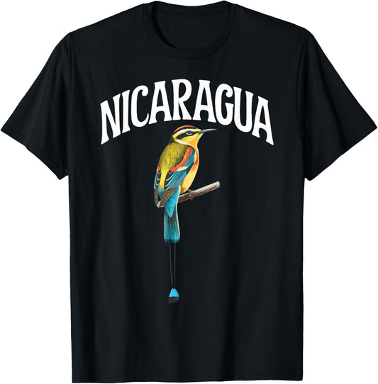 Nicaragua Guardabarranco Nicaraguan Bird Central America T-Shirt - T-Shirt | Black
