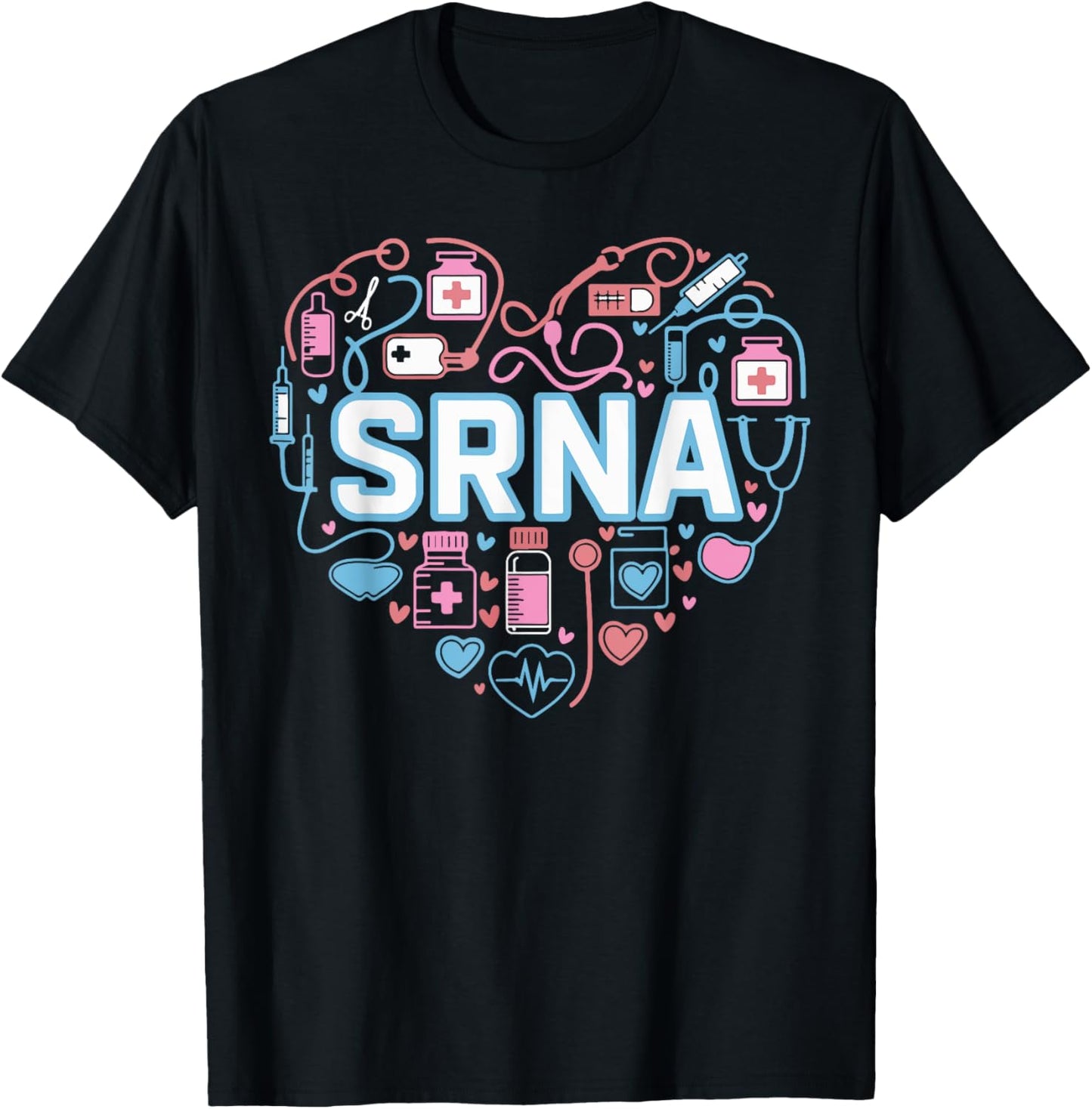 Student Registered Nurse Anesthetist SRNA Heart Appreciation T-Shirt - T-Shirt | Black