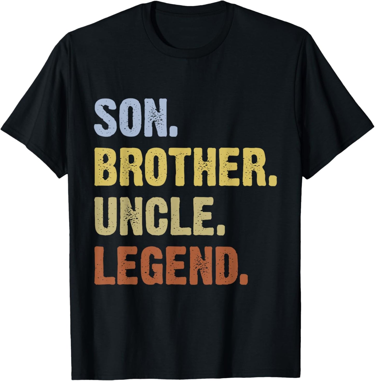 Son Brother Uncle Legend Funny Vintage Uncle T-Shirt - T-Shirt | Black