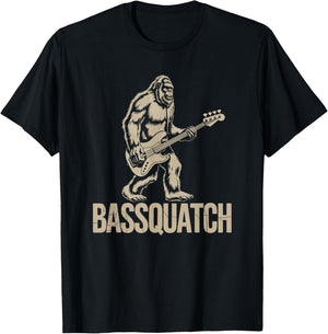 Bassquatch, Bigfoot Bass Guitar Sasquatch T-Shirt - T-Shirt | Black