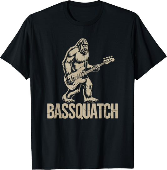 Bassquatch, Bigfoot Bass Guitar Sasquatch T-Shirt - T-Shirt | Black