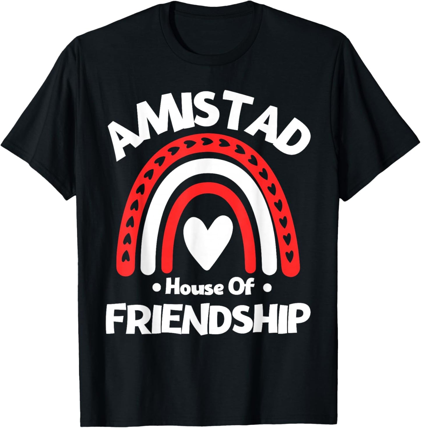 Amistad House of Friendship Vintage Rainbow Spirit T-Shirt - T-Shirt | Black