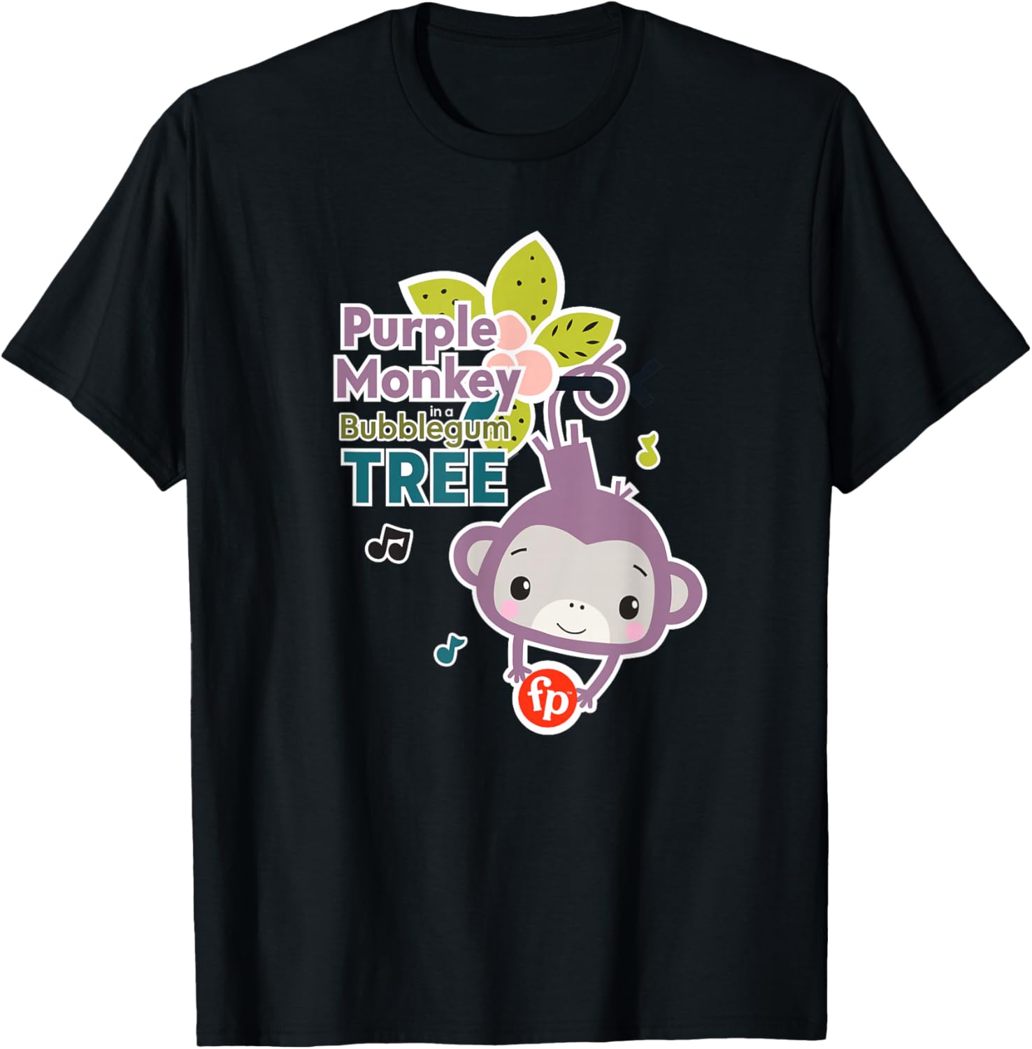 Fisher-Price Purple Monkey Bubblegum Tree T-Shirt - T-Shirt | Black