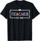 Teacher Est 2026 Promoted to School Teacher 2026 T-Shirt - T-Shirt | Black