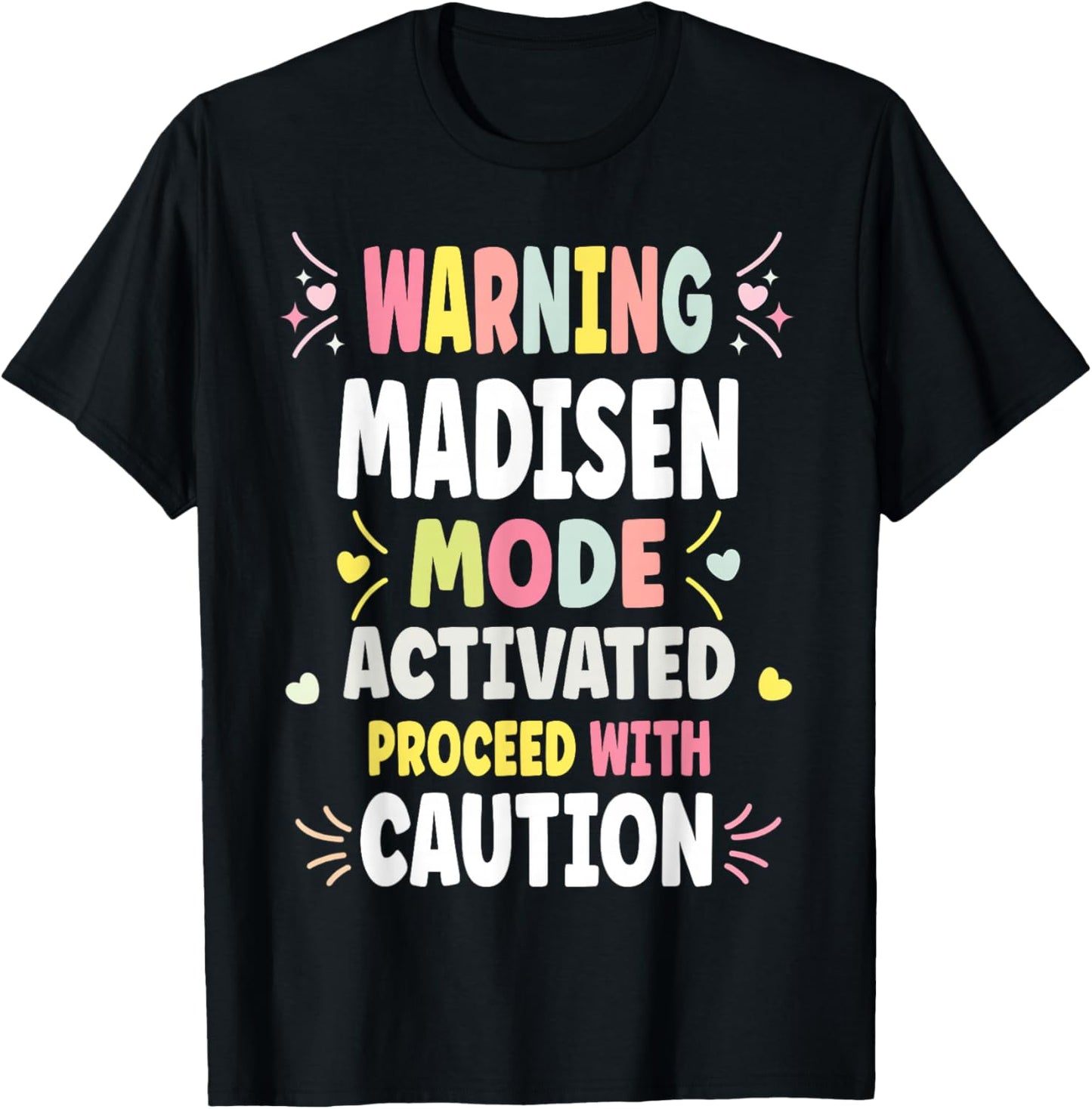 MADISEN Personalized Women's Gift Custom MADISEN T-Shirt - T-Shirt | Black
