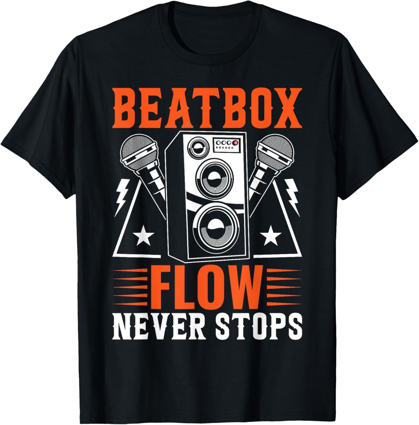 Beatbox Flow Never Stops Beatbox Beatboxing T-Shirt - T-Shirt | Black