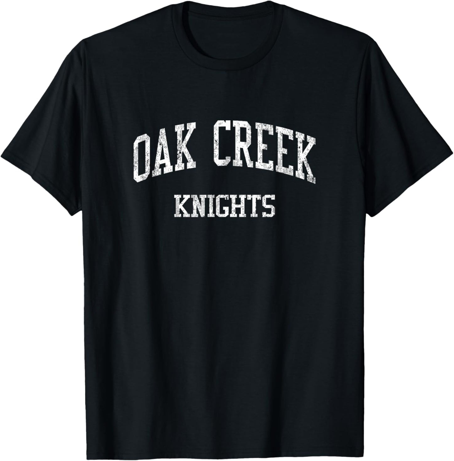 Oak Creek High School HS Oak Creek WI Vintage Sports T-Shirt - T-Shirt | Black