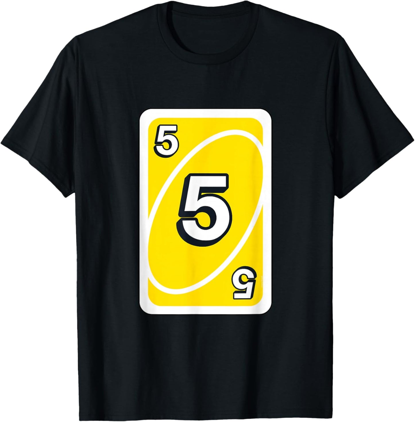 UNO Halloween Yellow 5 Cards T-Shirt - T-Shirt | Black