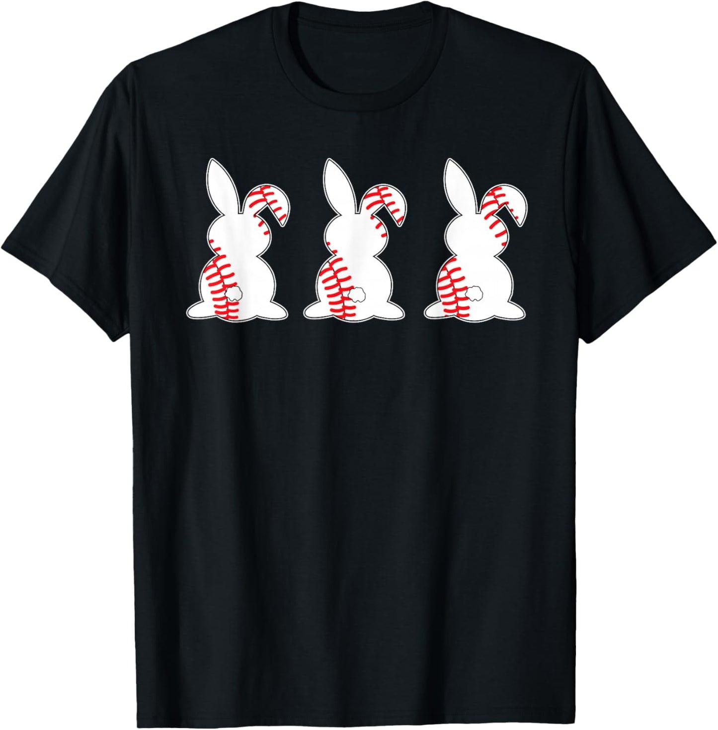 Funny Easter Baseball Bunny Sports Boys Kids Toddler Youth T-Shirt - T-Shirt | Black