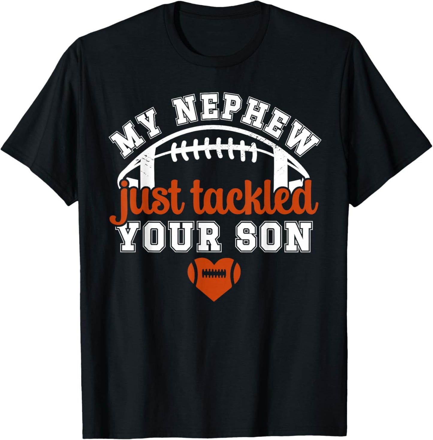 My Nephew Football Aunt Of A Football Player Auntie T-Shirt - T-Shirt | Black