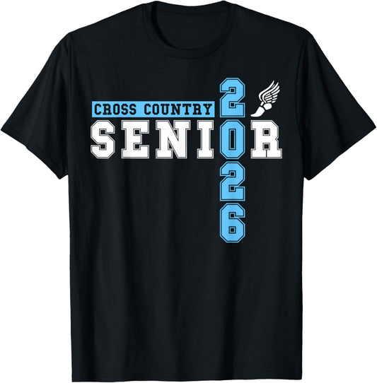 Cross Country Senior Night XC Senior 2026 Graduation 50 T-Shirt - T-Shirt | Black