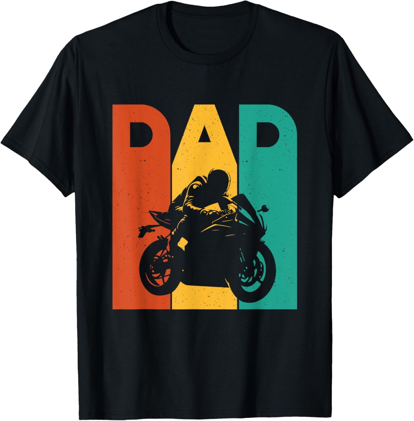 Dad - Biker Motorcycle Motorcycling T-Shirt - T-Shirt | Black