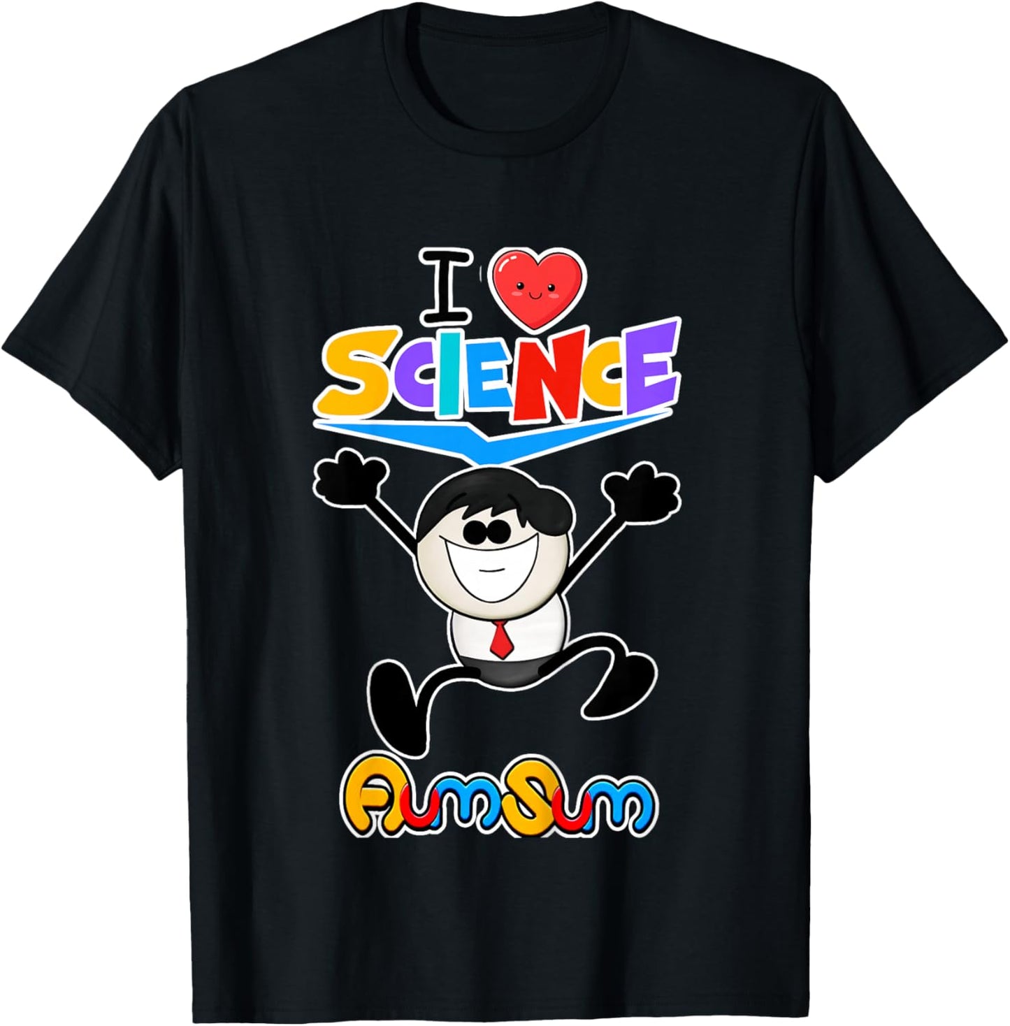 Kids AumSum: I Love Science T-Shirt - T-Shirt | Black