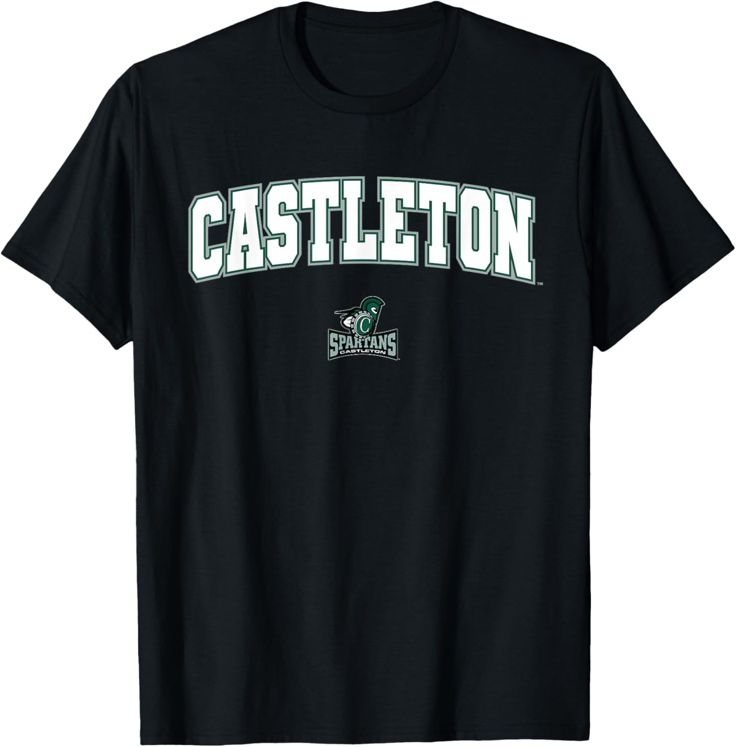 Castleton University Spartans Arch Logo T-Shirt - T-Shirt | Black