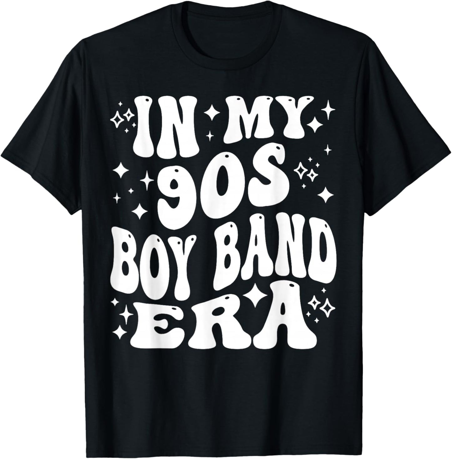 In My 90s Boy Band Era - Funny 90s, Boyband T-Shirt - T-Shirt | Black