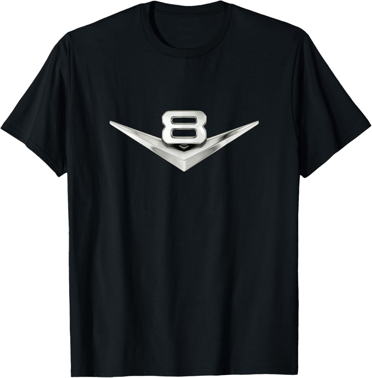 V8 Motorabzeichen, Emblem, Hot Rod Classic American Muscle CAR T-Shirt - T-Shirt | Black