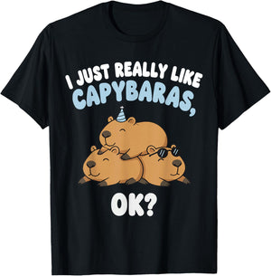 I Just Really Like Capybaras Ok T-Shirt - T-Shirt | Black