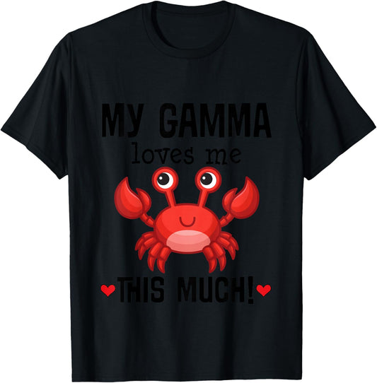 My Gamma Loves Me Grandchild Crab T-Shirt - T-Shirt | Black