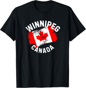 Winnipeg Canada Winnipeg Manitoba Canadian Men Women Kids T-Shirt - T-Shirt | Black