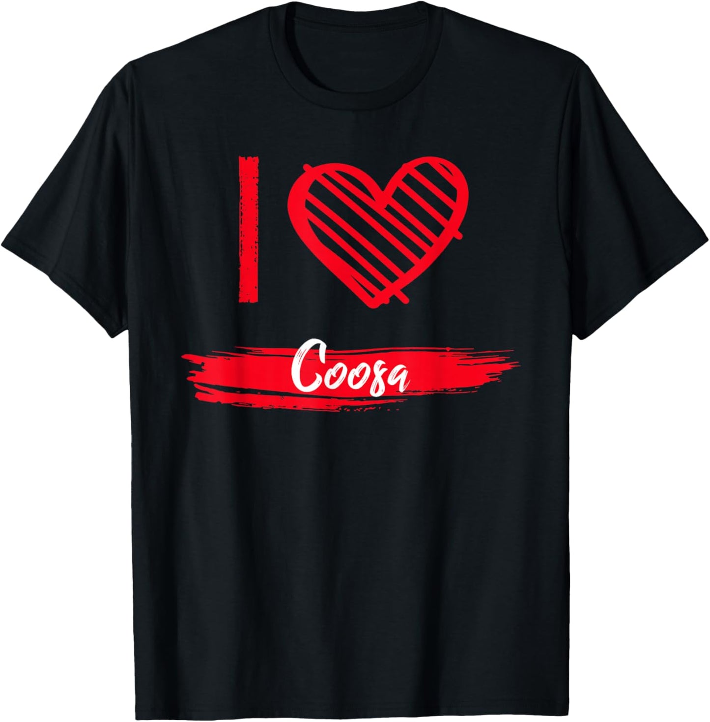 I Love Coosa County I Heart Coosa T-Shirt - T-Shirt | Black