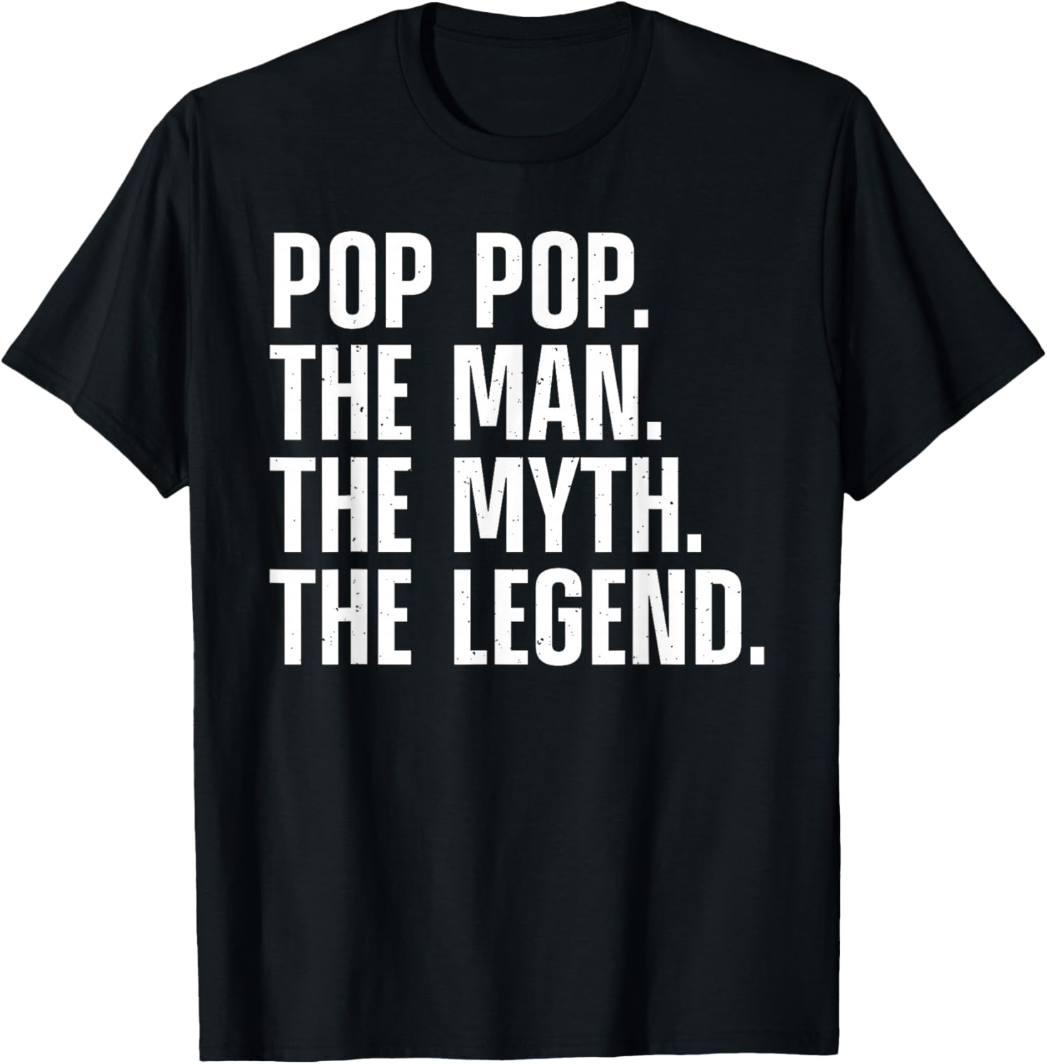 Pop Pop Art For Grandpa Grandfather From Grandkids Pop Pop T-Shirt - T-Shirt | Black