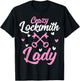 Crazy Locksmith Lady Lock Picker Locksmithing Women T-Shirt - T-Shirt | Black
