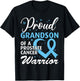 Proud Grandson of a Prostate Cancer Warrior T-Shirt - T-Shirt | Black