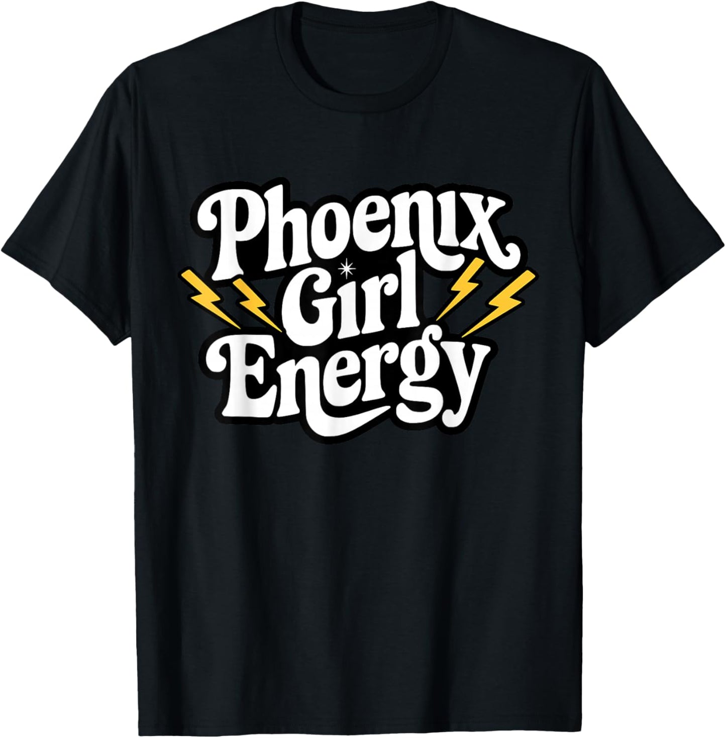 Retro Phoenix Girl Energy Vintage City PHX Girls T-Shirt - T-Shirt | Black