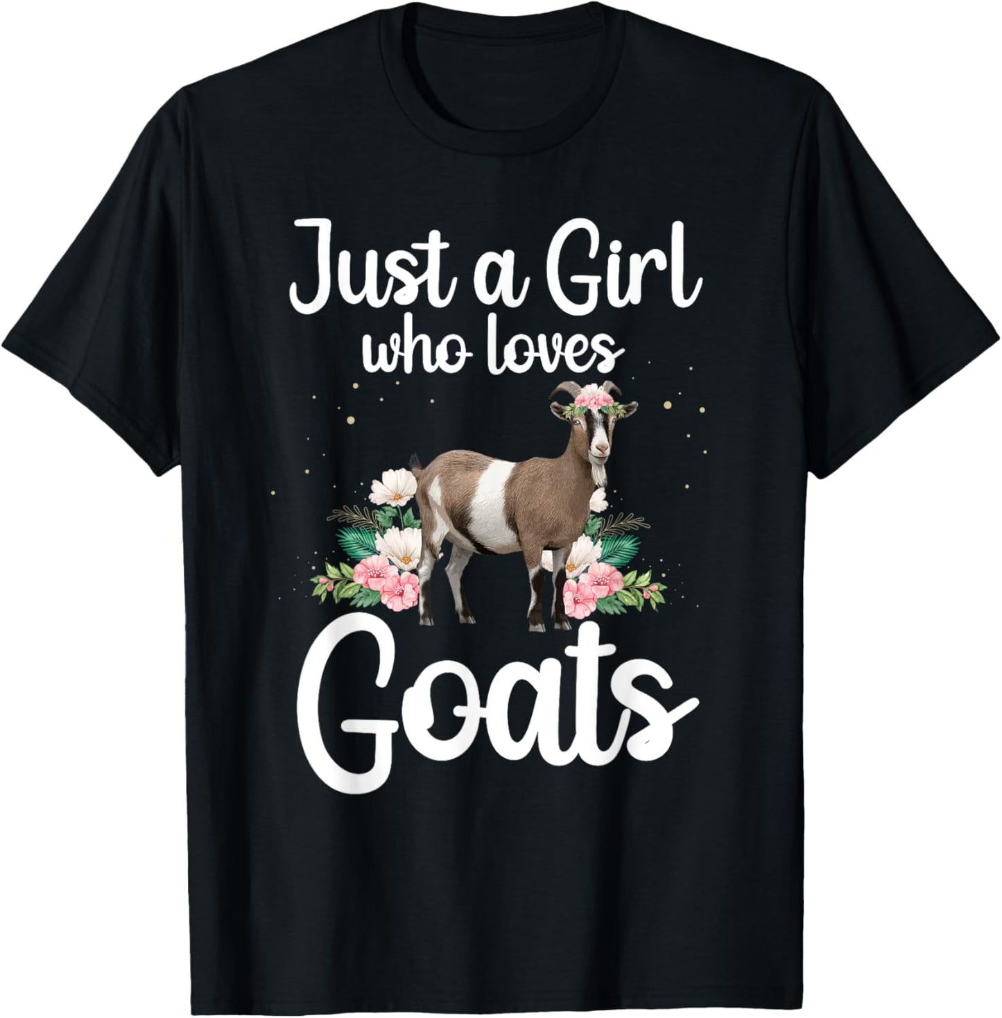 Cool Goat Art Girls Goat Farmer Pygmy Goat Lover T-Shirt - T-Shirt | Black