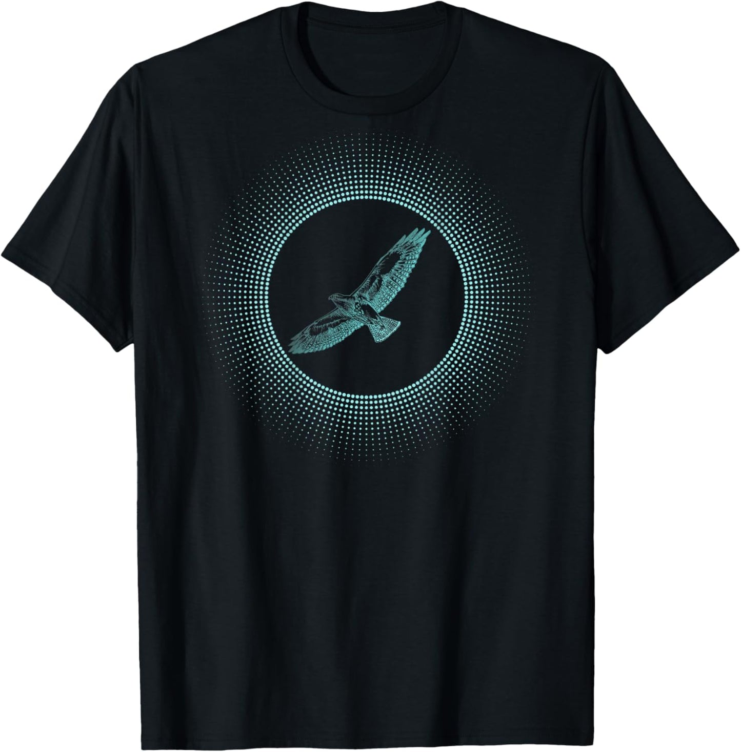 Tony Anderson Designs Hawk Invert - -Adults, Kids - Black - Short Sleeve - Classic Fit - Polyester 100% - Bird Print Design T-Shirt - T-Shirt | Black