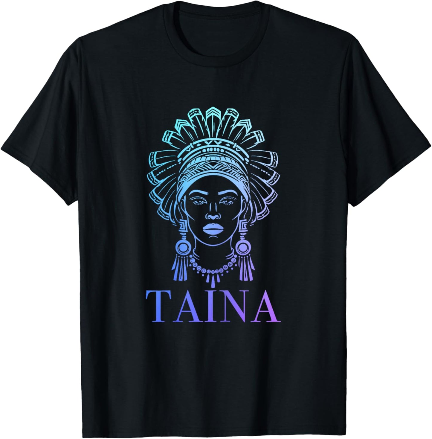 Taina Taino Woman Boricua Boriken Indigenous Puerto Rican T-Shirt - T-Shirt | Black