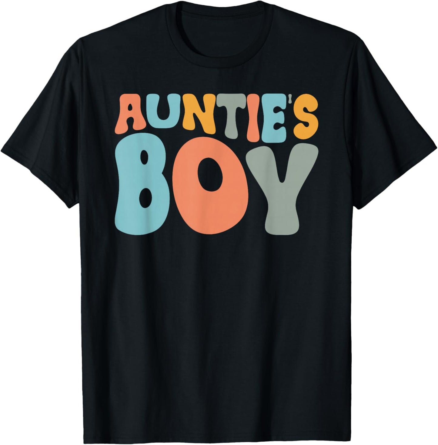 Groovy Auntie's Boy from Aunt to Nephew T-Shirt - T-Shirt | Black