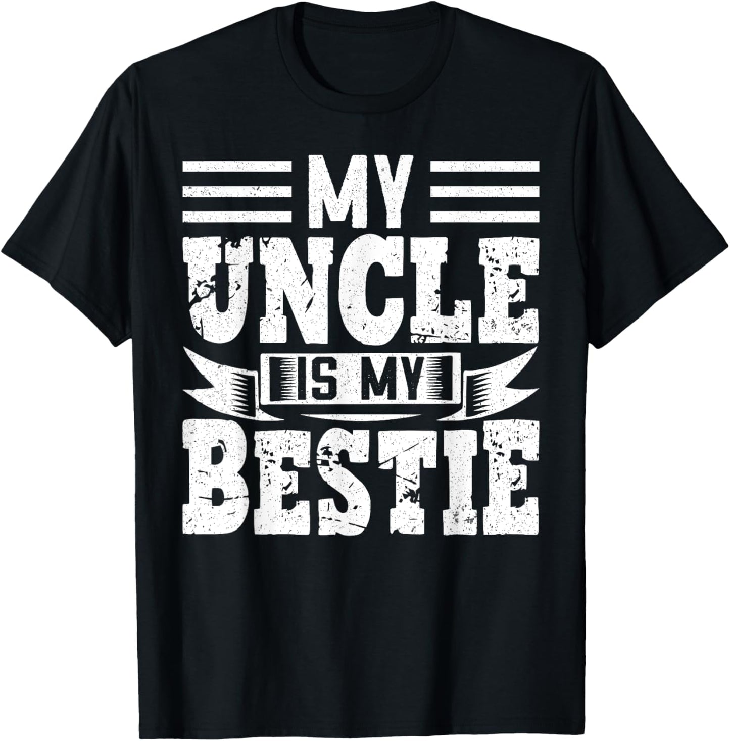 My Uncle Is My Bestie Niece Nephew Matching Family Tie Dye T-Shirt - T-Shirt | Black