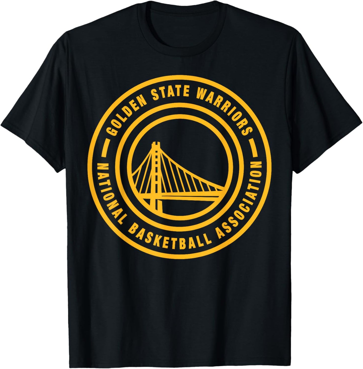 Logo NBA Golden State Warriors Circle T-Shirt - T-Shirt | Black