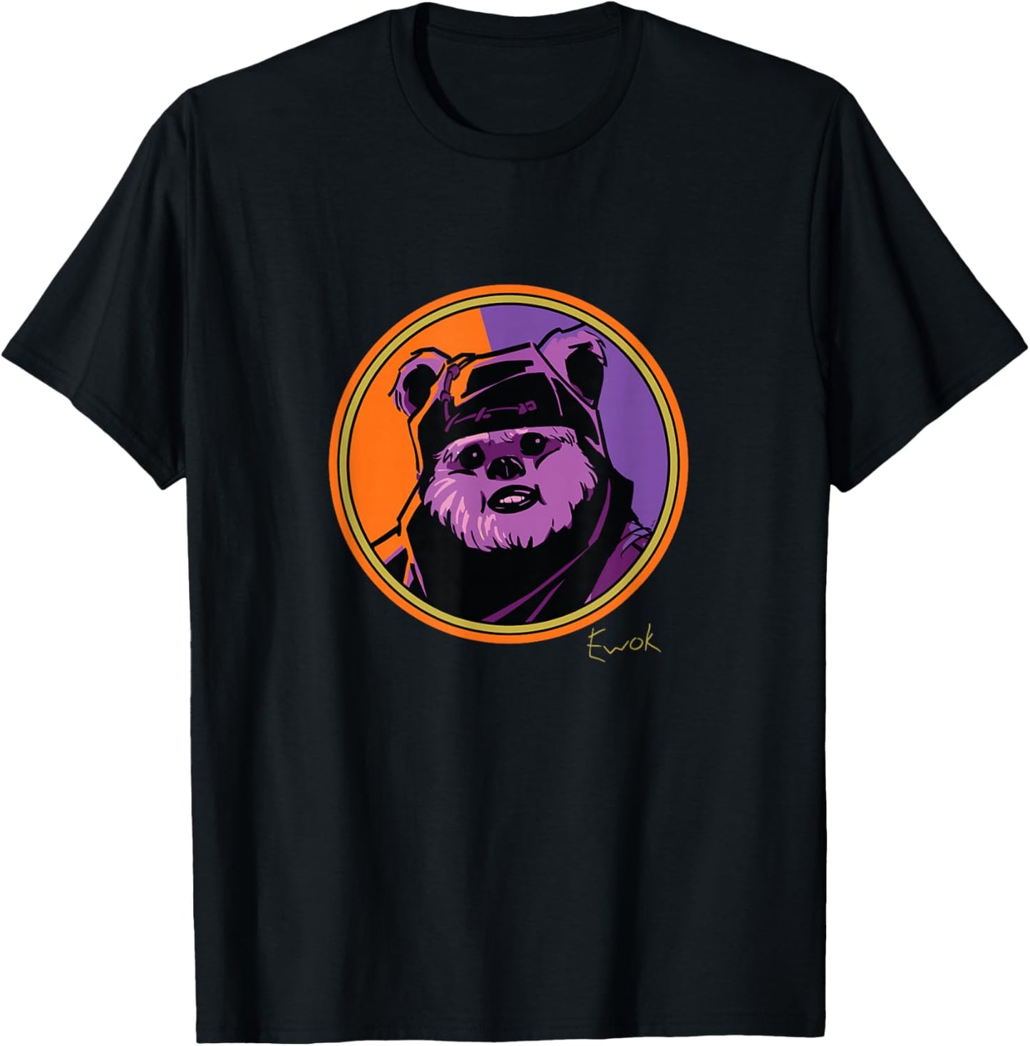 Star Wars Ewok Wicket Classic Character Matching 2-Sided T-Shirt - T-Shirt | Black