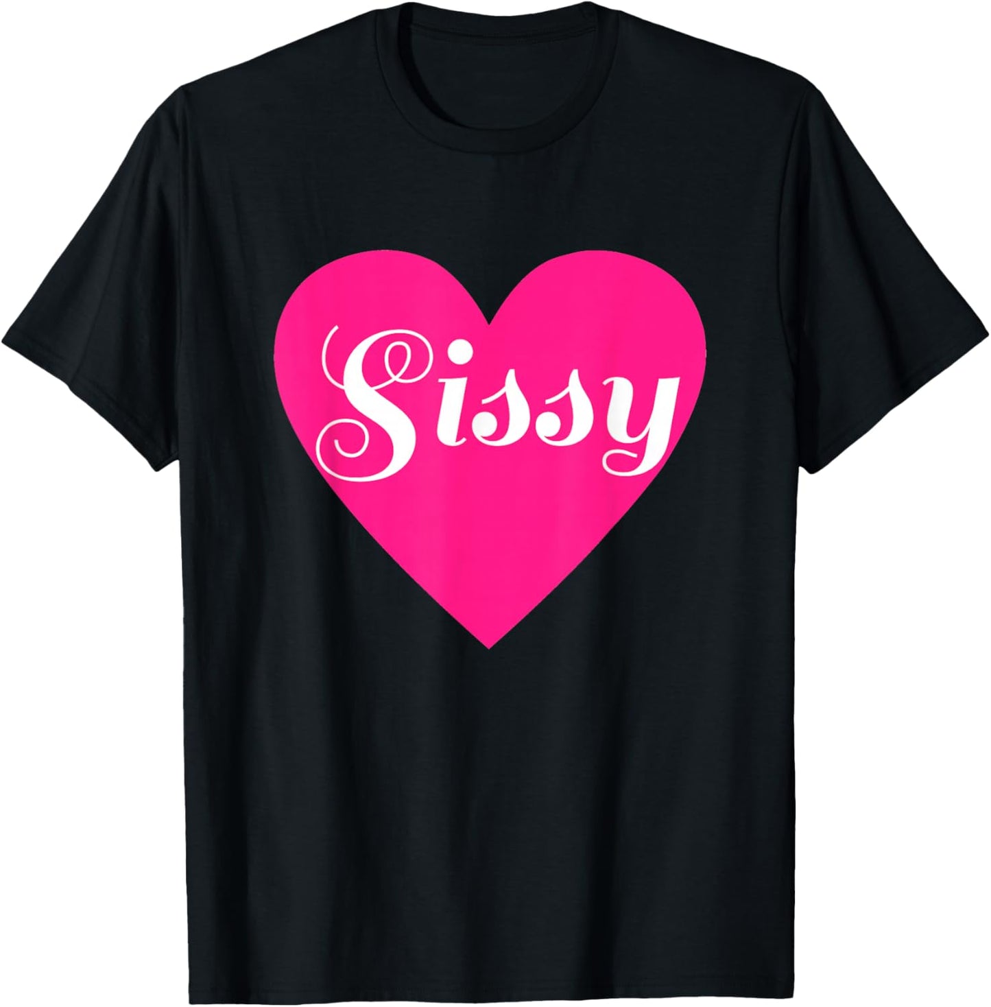 Sissy Love Heart Sissification Femdom Femboy Maid T-Shirt - T-Shirt | Black