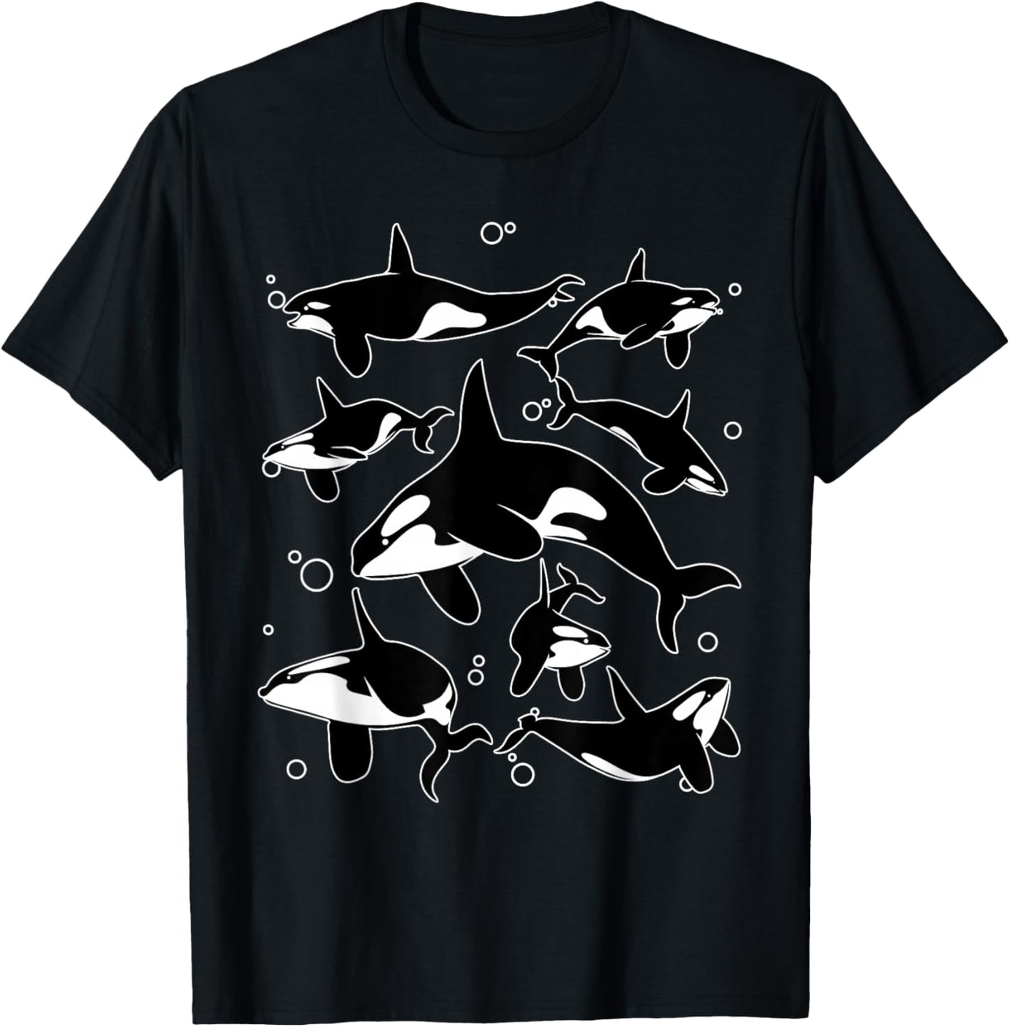 Funny Orca Design Women Killer Whales Orca Lover T-Shirt - T-Shirt | Black