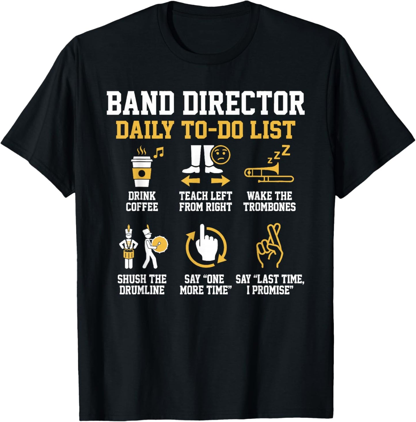 Funny Marching Band Director T-Shirt - T-Shirt | Black