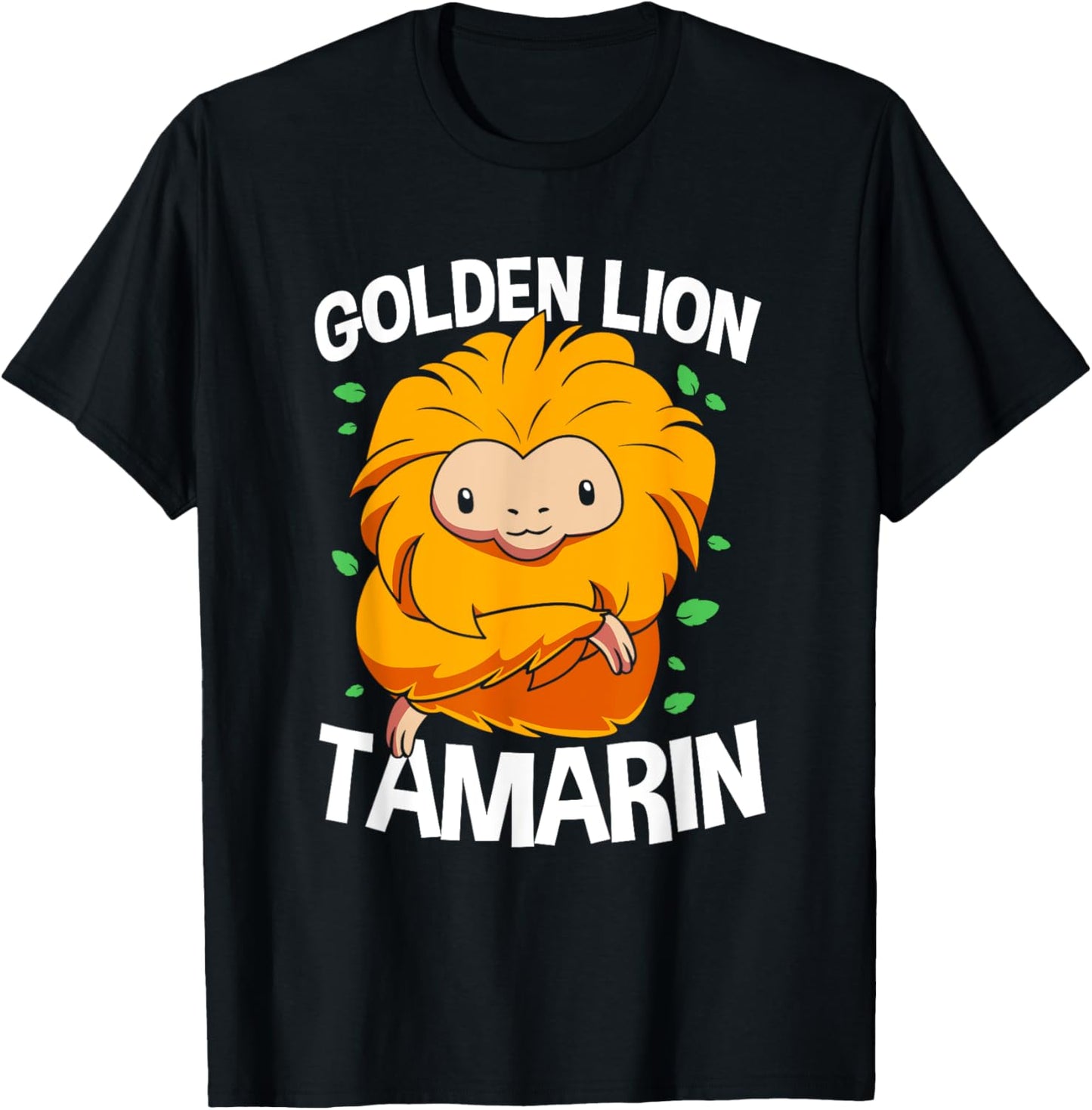 Cute Monkey Lovers Golden Lion Tamarin T-Shirt - T-Shirt | Black