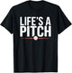 Baseball Life's A Pitch Family Matching T-Shirt - T-Shirt | Black
