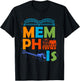 Memphis Souvenir Men Tennessee Skyline City Memphis T-Shirt - T-Shirt | Black