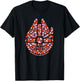 Star Wars Valentine’s Day Millennium Falcon Love Hearts T-Shirt - T-Shirt | Black