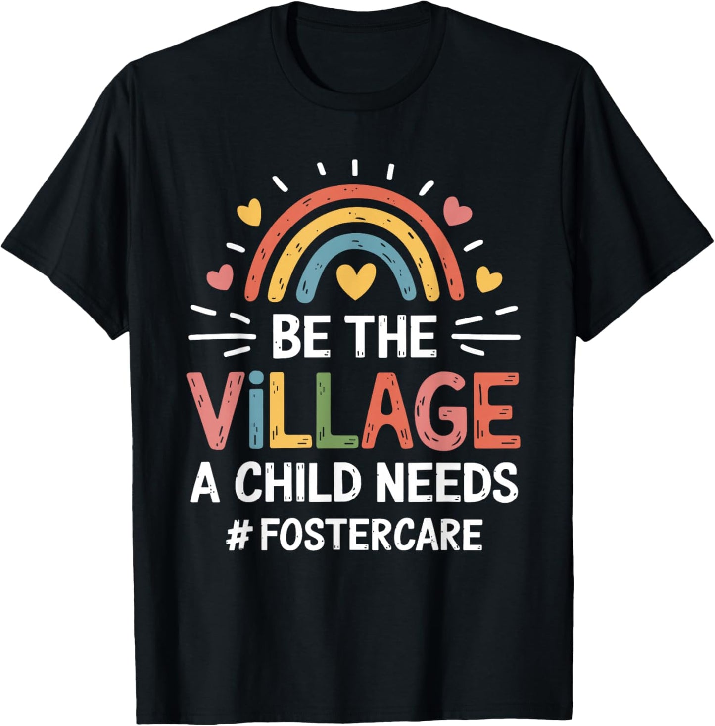 Foster Mom And Foster Dad Adoption Foster Care Parents T-Shirt - T-Shirt | Black