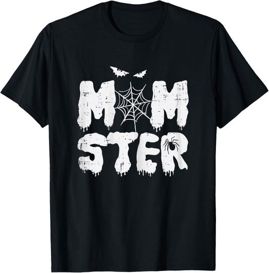 Halloween Mom Monster Momster Fun Mama Costume Family Women T-Shirt - T-Shirt | Black
