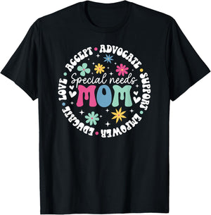 Special Needs Mom Appreciation Circle Special Needs Mother T-Shirt - T-Shirt | Black